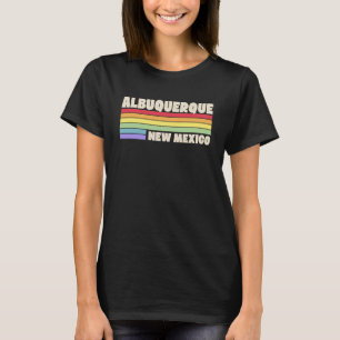 Albuquerque New Mexico Pride Rainbow Flag Gay Prid T-Shirt
