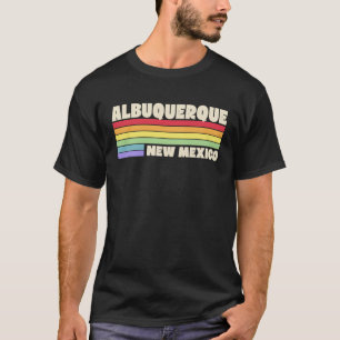 Albuquerque New Mexico Pride Rainbow Flag Gay Prid T-Shirt
