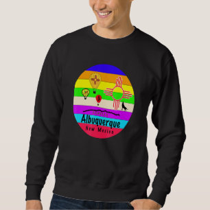 Albuquerque New Mexico Retro Vintage Sunset Hot Ai Sweatshirt
