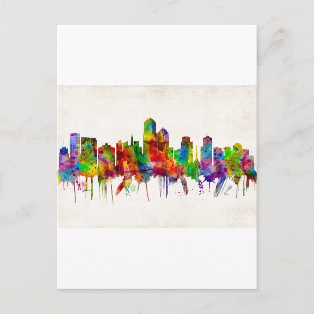 Albuquerque New Mexico Skyline Invitation Postcard (Front)