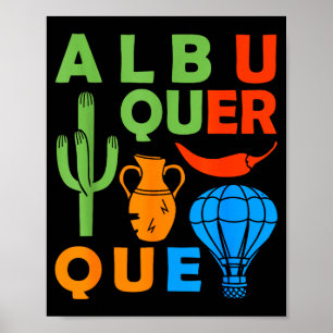 Albuquerque New Mexico Souvenir Men Petroglyph Alb Poster