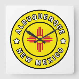 Albuquerque New Mexico Square Wall Clock
