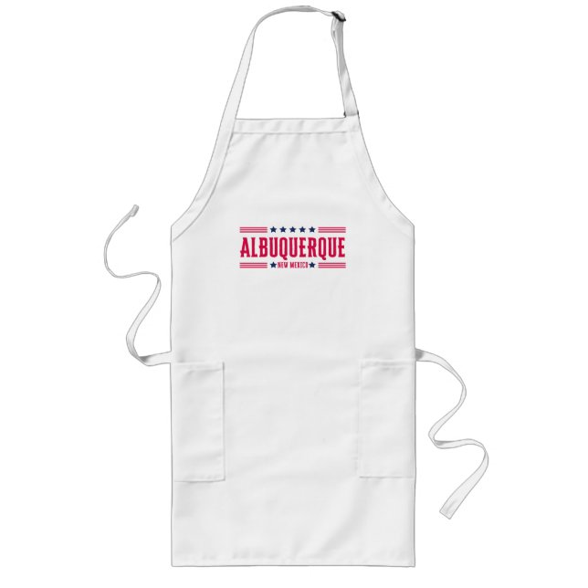ALBUQUERQUE NEW MEXICO Stars and Stripes Long Apron (Front)