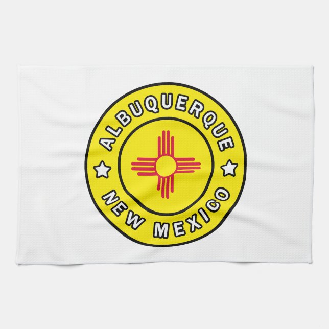 Albuquerque New Mexico Tea Towel (Horizontal)