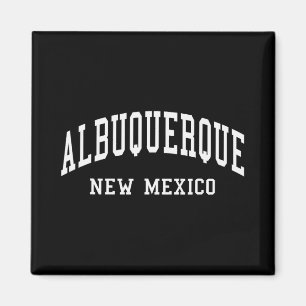 Albuquerque - New Mexico - Throwback Design - Clic Magnet