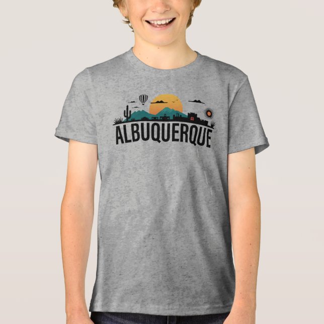 Albuquerque New Mexico Tri-Blend Shirt (Front)