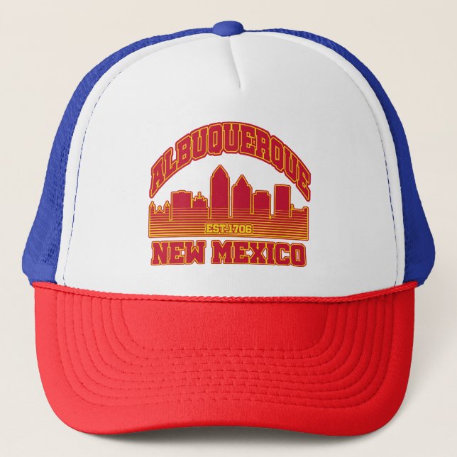 Albuquerque,New Mexico Trucker Hat (Front)