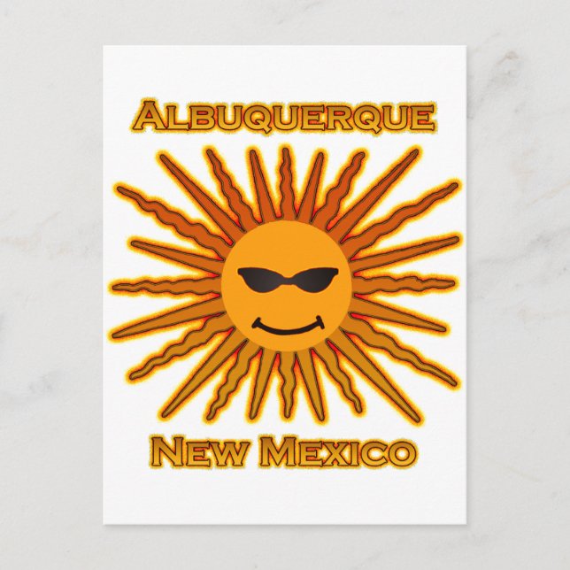 Albuquerque New Mexico USA Sun Logo Postcard (Front)