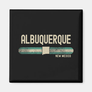 Albuquerque Nm New Mexico Travel & 80s Style Magnet
