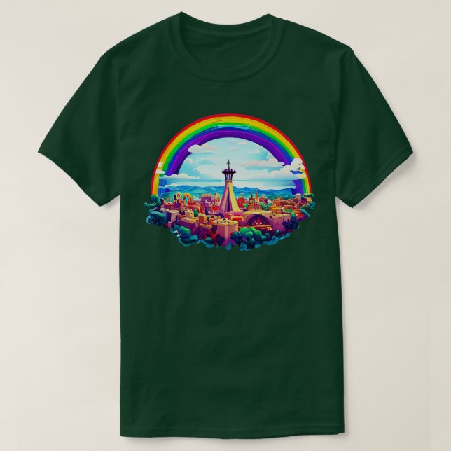 Albuquerque Rainbow T-Shirt (Design Front)