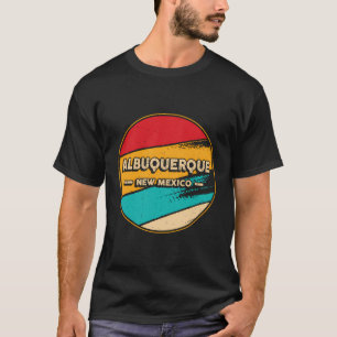 Albuquerque Retro Vintage Sunset Us State New Mexi T-Shirt