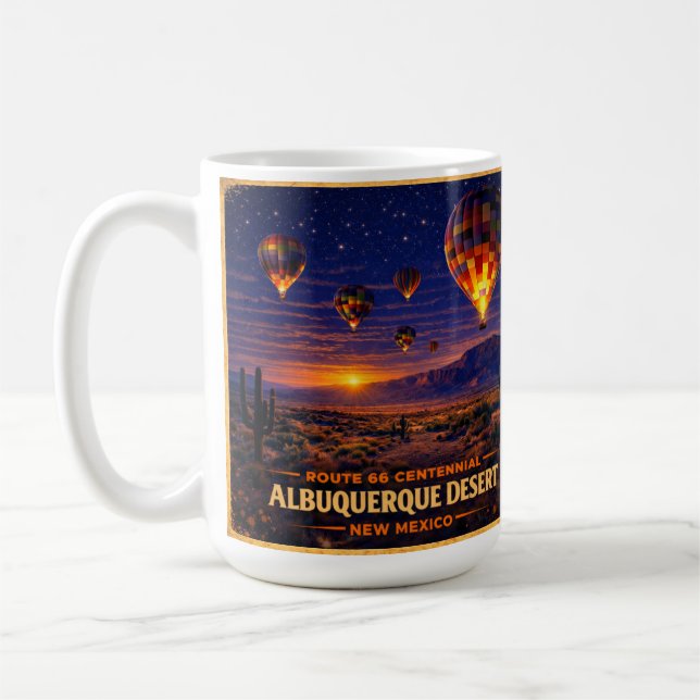 Albuquerque Route 66 Desert Coffee Gift Style Mug (Left)