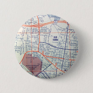 ALBUQUERQUE Vintage Map 6 Cm Round Badge