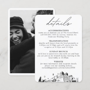 Albuquerque Wedding Vertical Details Enclosure Card