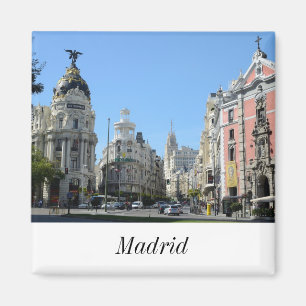 Alcala and Gran Via Street, Madrid Magnet