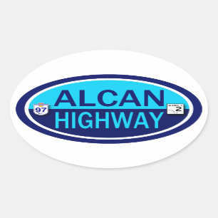 Alcan Highway Oval Sticker