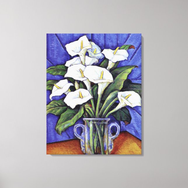 Alcatraces, fine art floral painting, canvas print (Front)