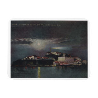 Alcatraz at Night, San Francisco, Vintage Magnet