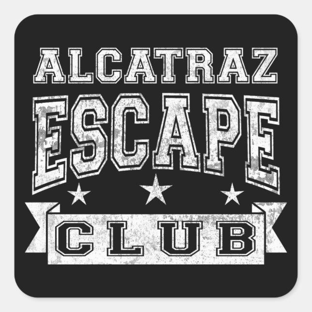 Alcatraz Escape Club Square Sticker (Front)