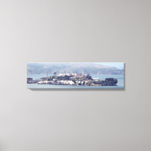 Alcatraz Island From The Bayside Panoramic Canvas Print