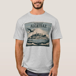 Alcatraz Island Prison San Francisco Travel Rertro T-Shirt