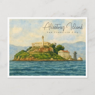 Alcatraz Island – San Francisco Travel Landmark Holiday Postcard
