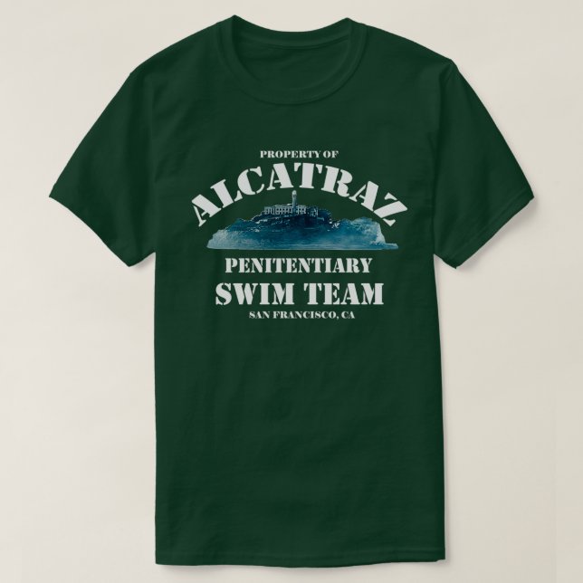 Alcatraz Penitentiary Swim Team T-Shirt (Design Front)