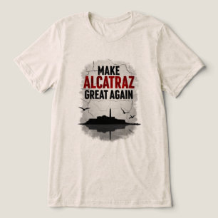 Alcatraz Revival Club – Retro Satire Tri-Blend Shirt