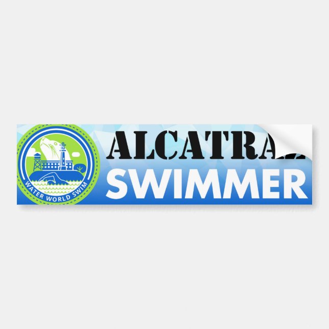 Alcatraz Swimmer bumper sticker (Front)