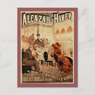 Alcazar d'hiver Vintage Paris Cafe Postcard