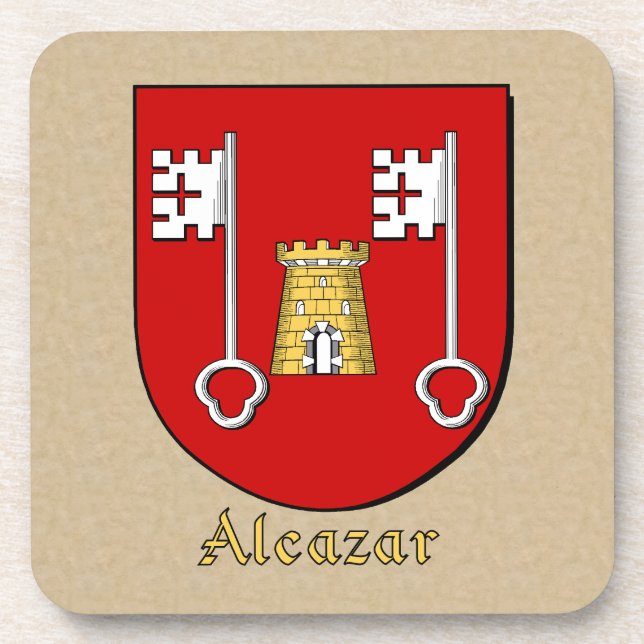 Alcazar Family Shield Coaster (Front)