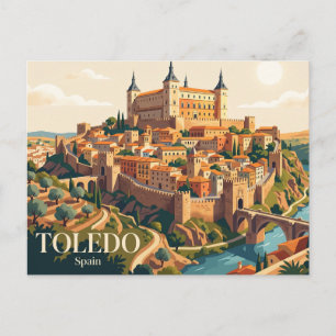 Alcazar of Toledo Spain Postcard