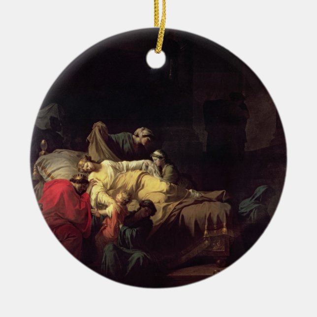 Alcestis sacrifices herself to save her husband Ad Ceramic Tree Decoration (Front)