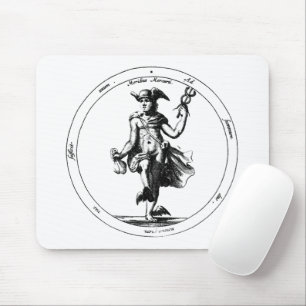 Alchemical Mercury and Caduceus Mouse Pad