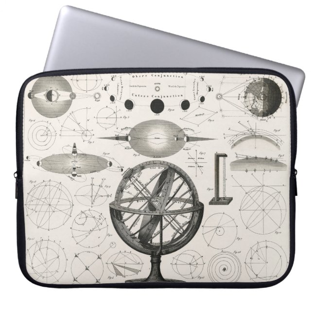 Alchemist Moon Chart Laptop Sleeve (Front)