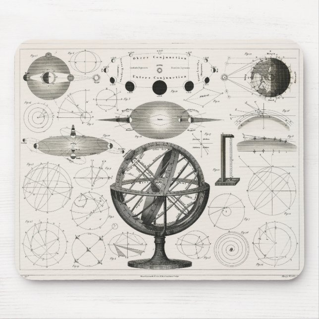 Alchemist Moon Chart Mouse Pad (Front)