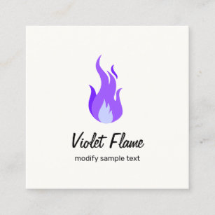 Alchemist Violet Flame Spiritual Healer Square Business Card