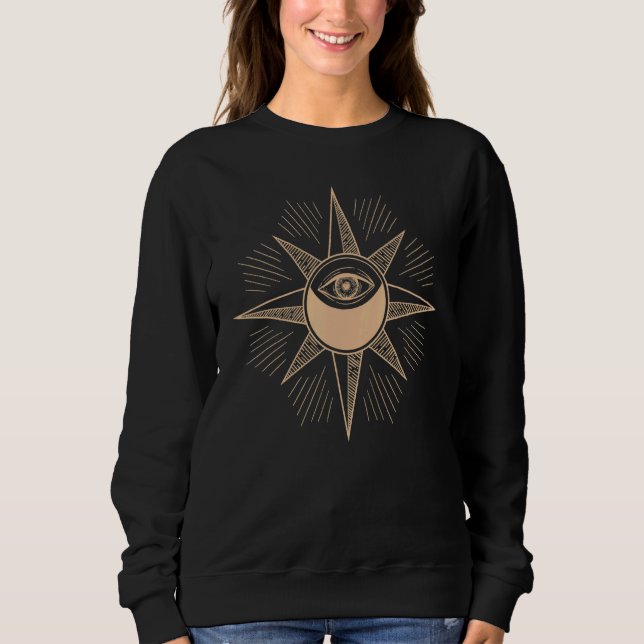 Alchemy Celestial Sun All Seeing Eye Sweatshirt (Front)