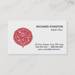 Alchemy emblem business card