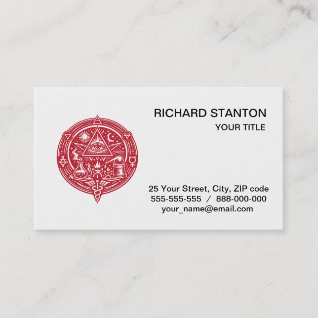 Alchemy emblem business card (Front)