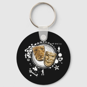 Alchemy of Acting Drama Masks Key Ring