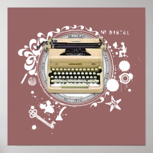 Alchemy of Writing Typewriter Poster
