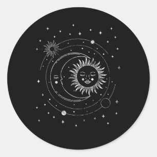 Alchemy Sun Moon Astrology Classic Round Sticker
