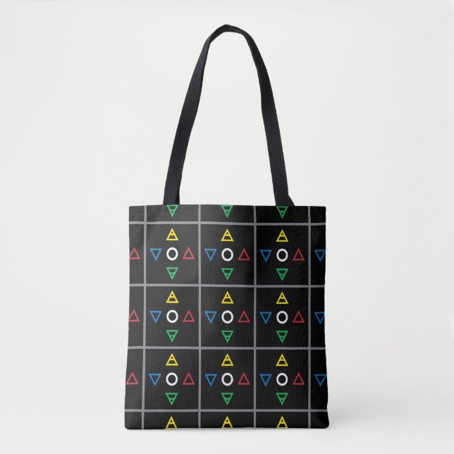 Alchemy Symbols Pattern Earth, Air, Fire, etc. Tote Bag (Front)