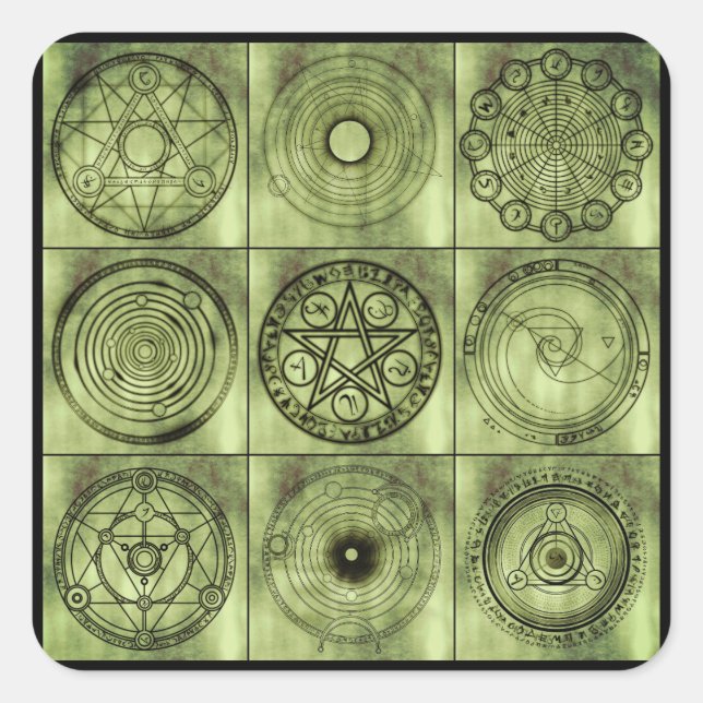 alchemy symbols stickers (Front)