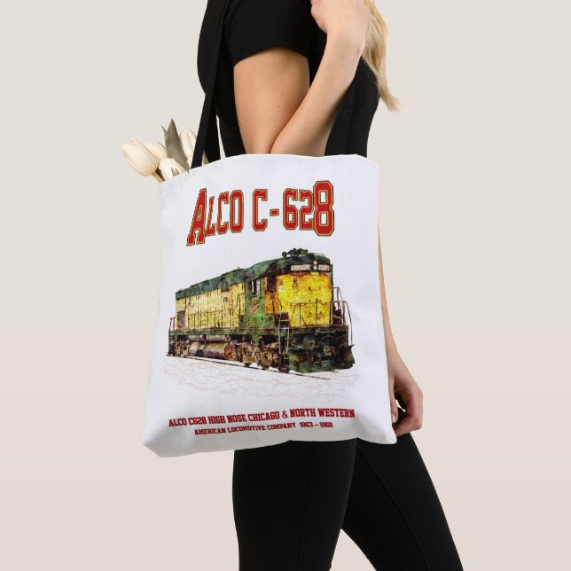 Alco C-628 aka Alco Century 628 Diesel Locomotive Tote Bag (Close Up)