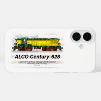 Alco C-628 Diesel Locomotive and American flag