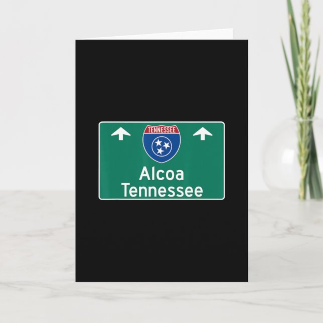 Alcoa Tennessee Interstate Highway Vacation Souven Card (Front)