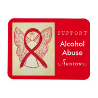 Alcohol Abuse Awareness Ribbon Angel Custom Magnet
