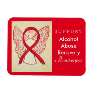 Alcohol Abuse Recovery Awareness Ribbon Magnet